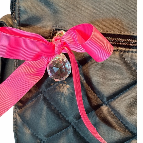 ABFAB "MY FLAT IN LONDON" BLACK QUILTED NYLON MESSENGER BAG (VGUC) - Picture 4 of 15